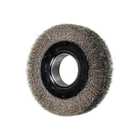 6 Crimped Wire Wheel - Wide Face - .014 SS Wire, 2 A.H.